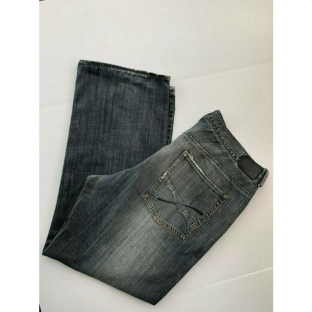 Ecko Unlimited Mens Faded Gray Baggy Fit Jeans